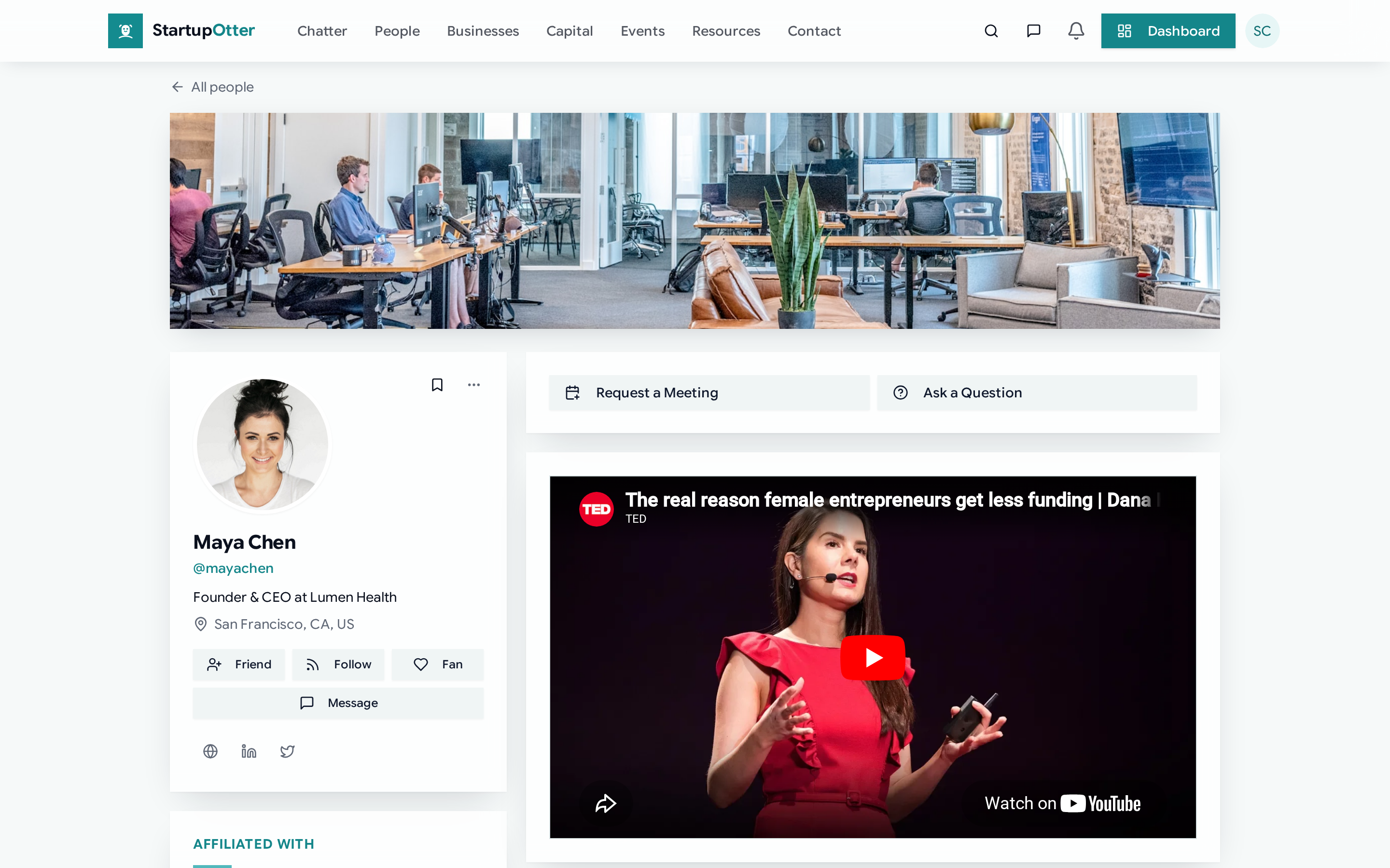 A Startup Otter profile